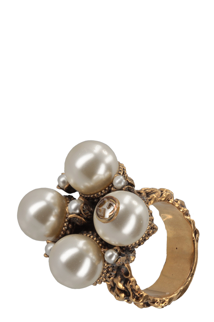 GUCCI Pearl Ring Gold