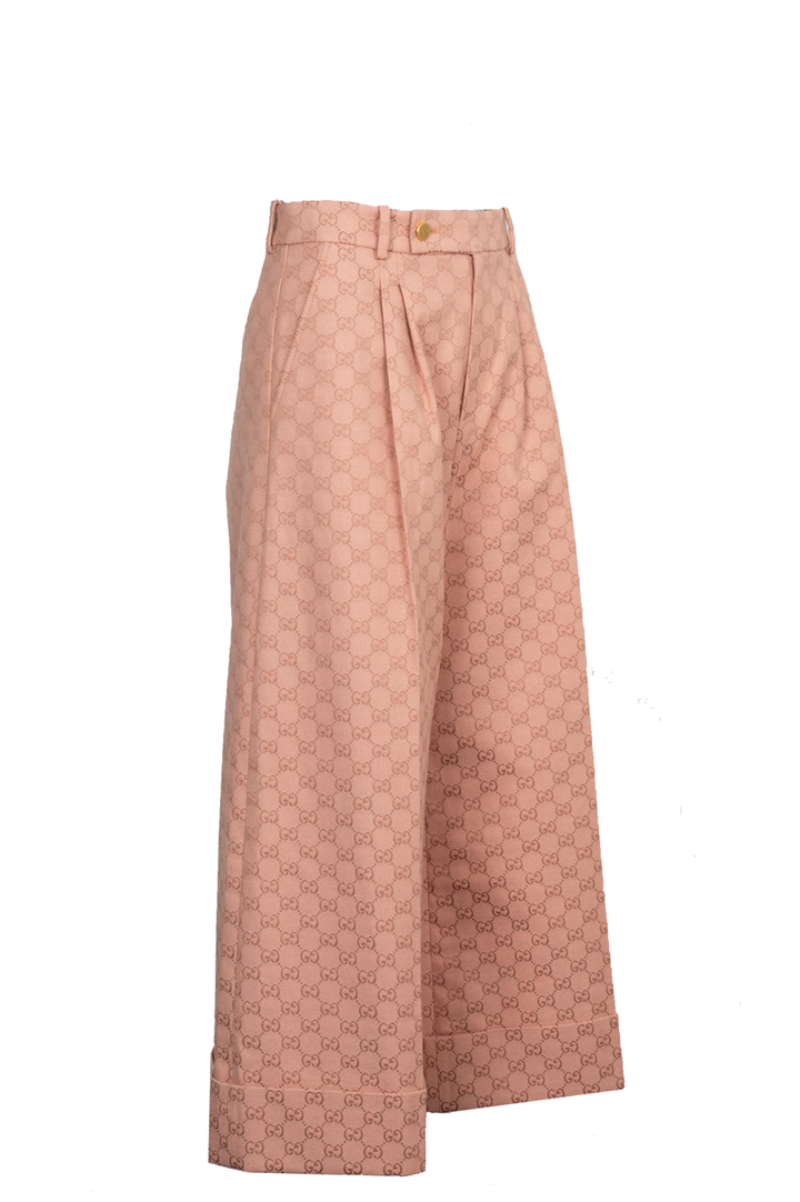 GUCCI GG Supreme Wide Leg Pants Pink