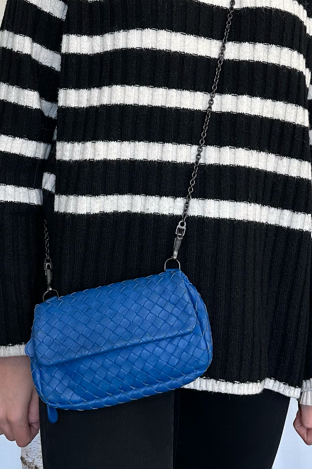 BOTTEGA VENETA Mini Bag Intrecciato Blue