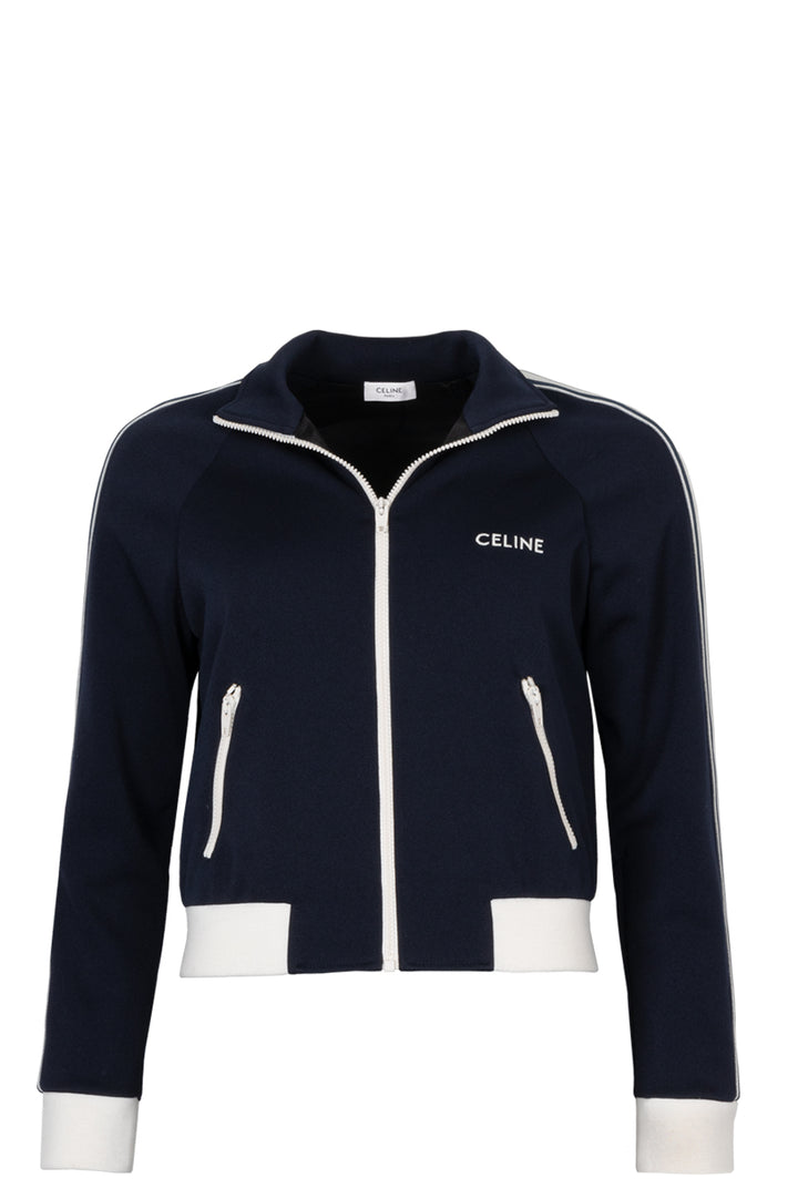 CELINE Zip Jacket Navy Ivory