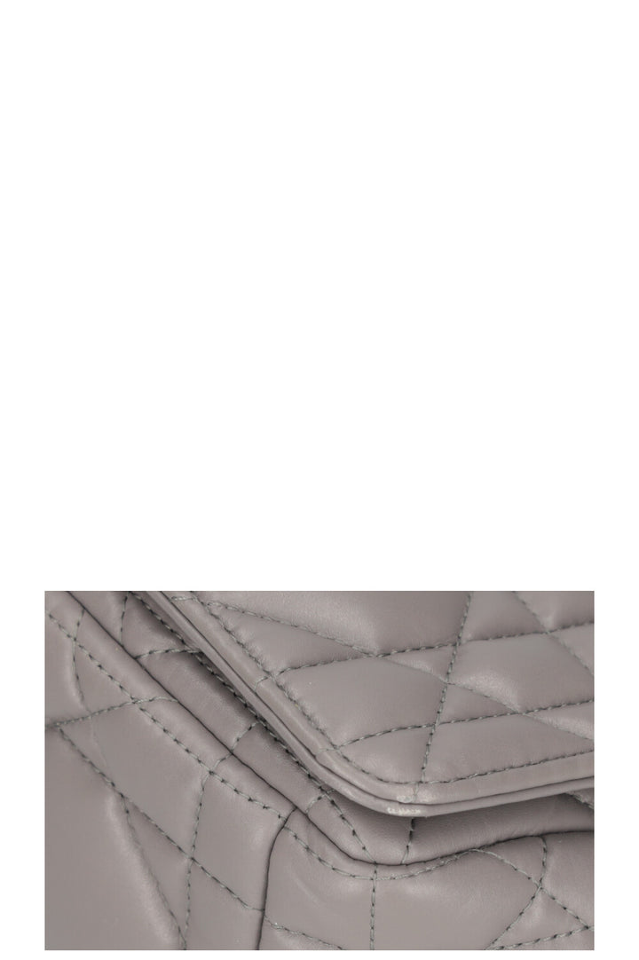 CHRISTIAN DIOR Sac Caro Macrocannage Veau Gris