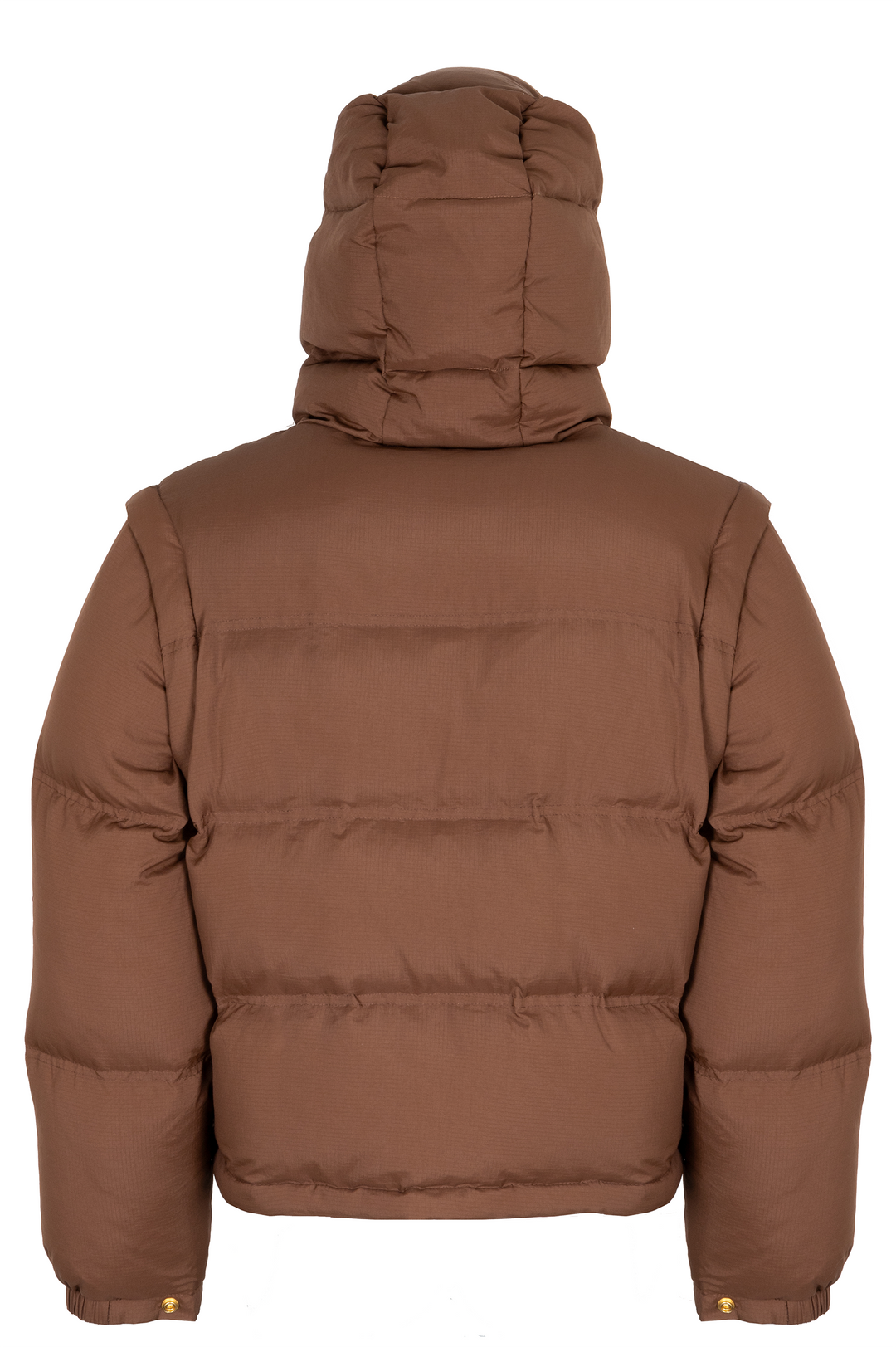 CELINE Cropped Triomphe Down Jacket Chocolate