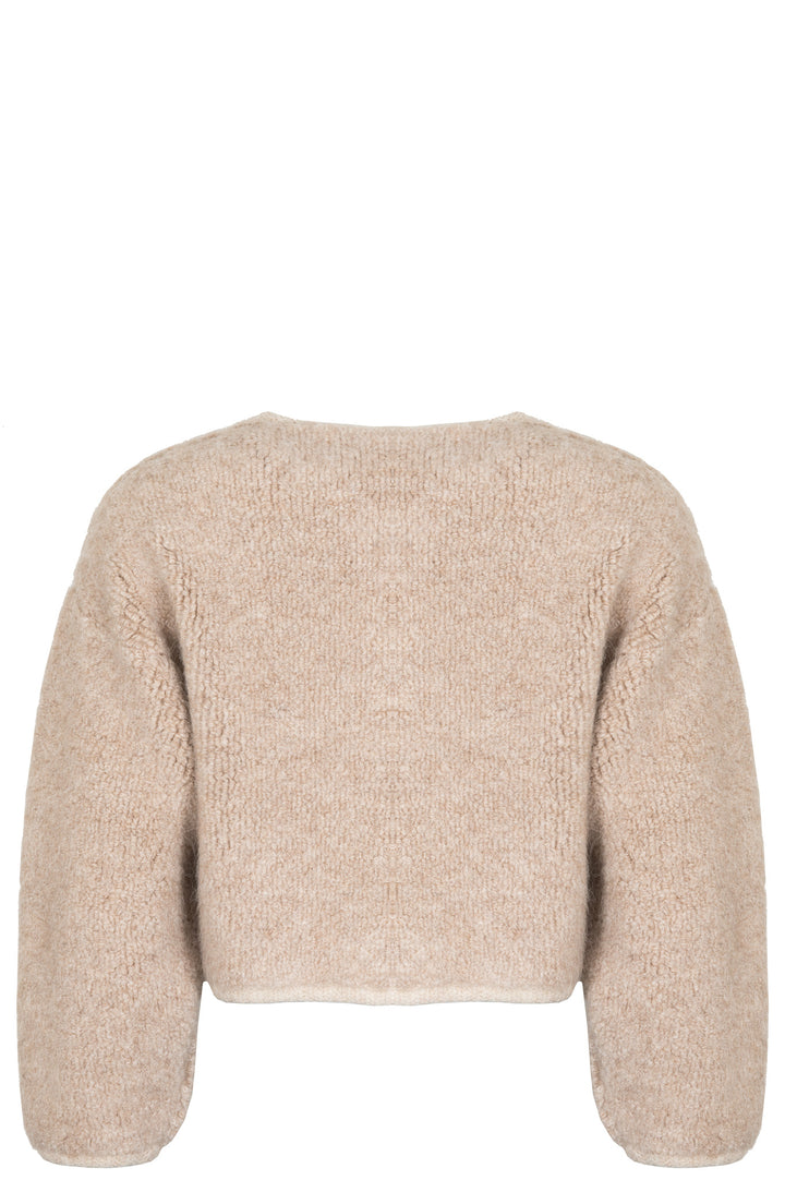 CELINE Alpaca Knit Jacket Oatmeal