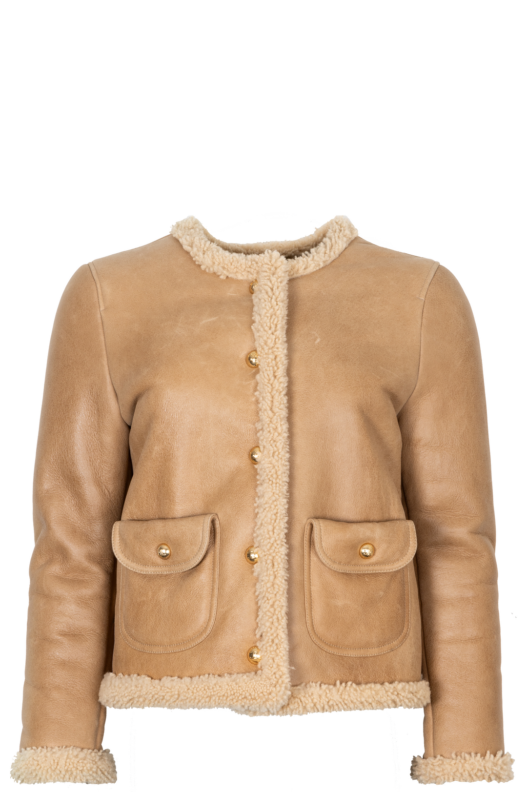 CELINE 2023 Shearling Chealsea Jacket Beige