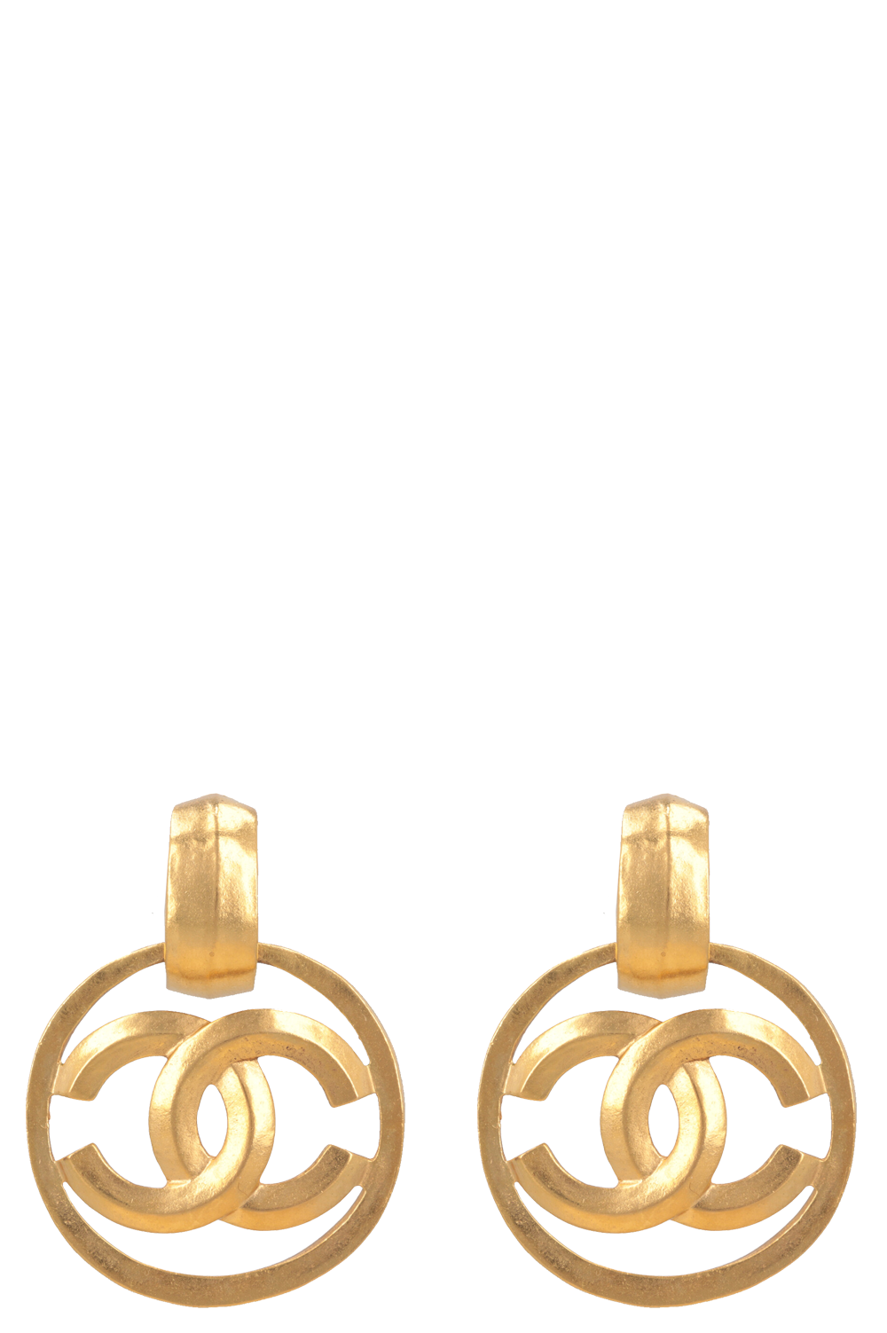 Chanel Vintage CC Earrings Gold