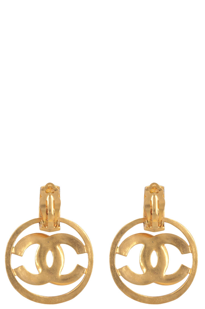 Chanel Vintage CC Earrings Gold