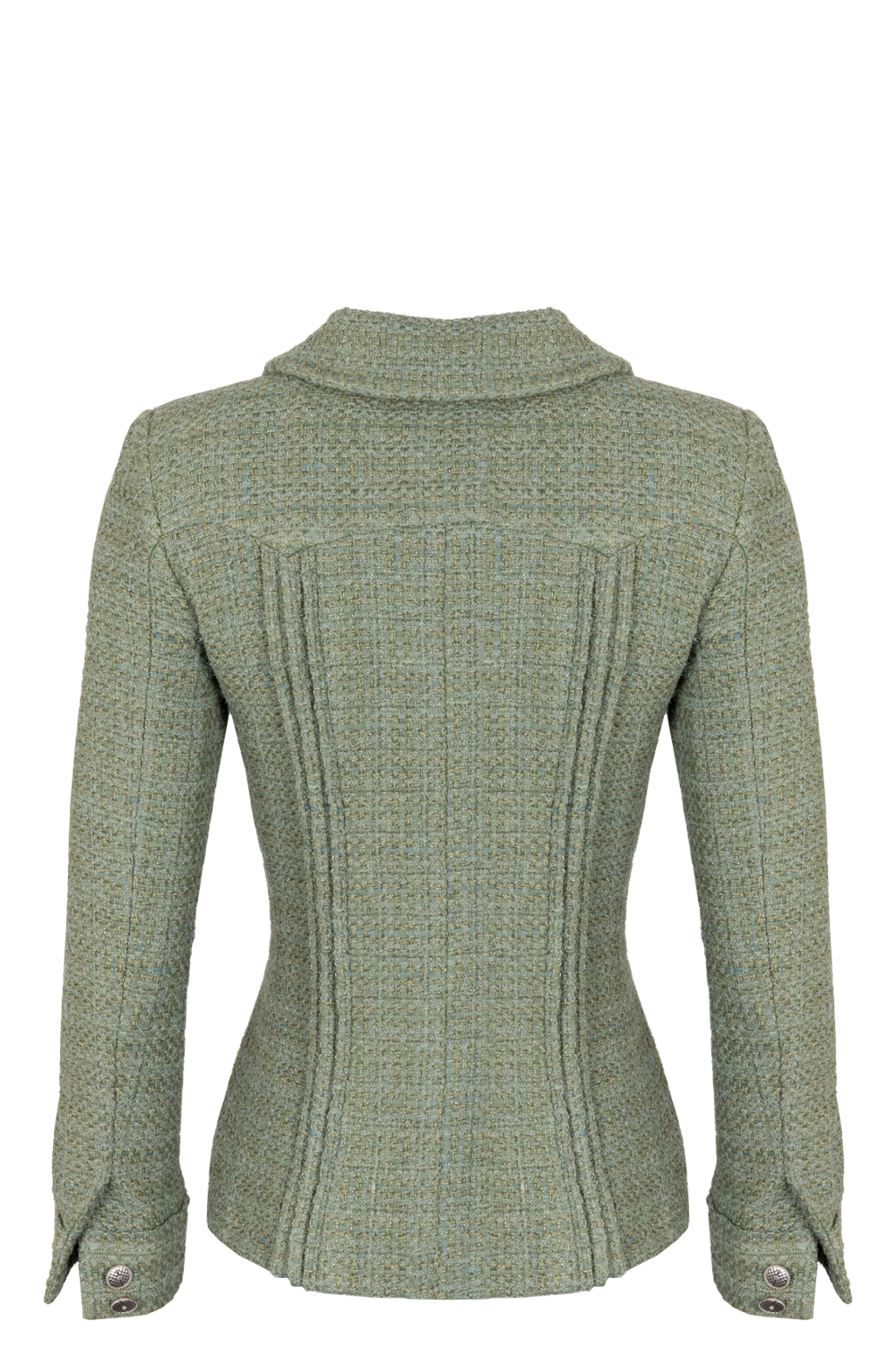 CHANEL Tweed Jacket Green