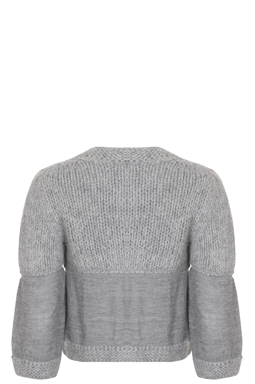 CHANEL 2007 Open Knit Cardigan Grey Alpaca