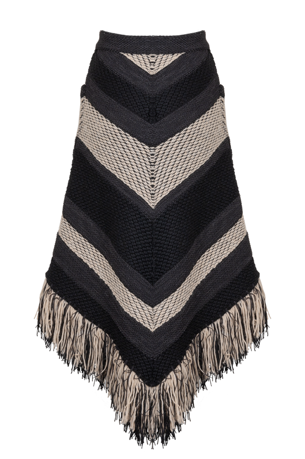 CHANEL 2014 Paris Dallas Knit Skirt Black Beige