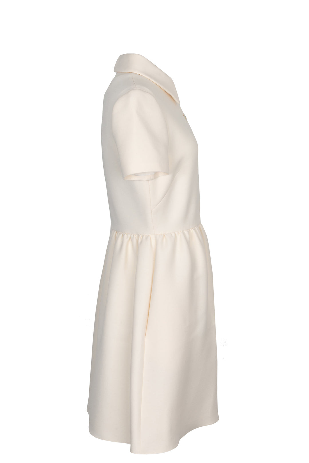 CHRISTIAN DIOR Fitted Dress Wool Silk Ivory