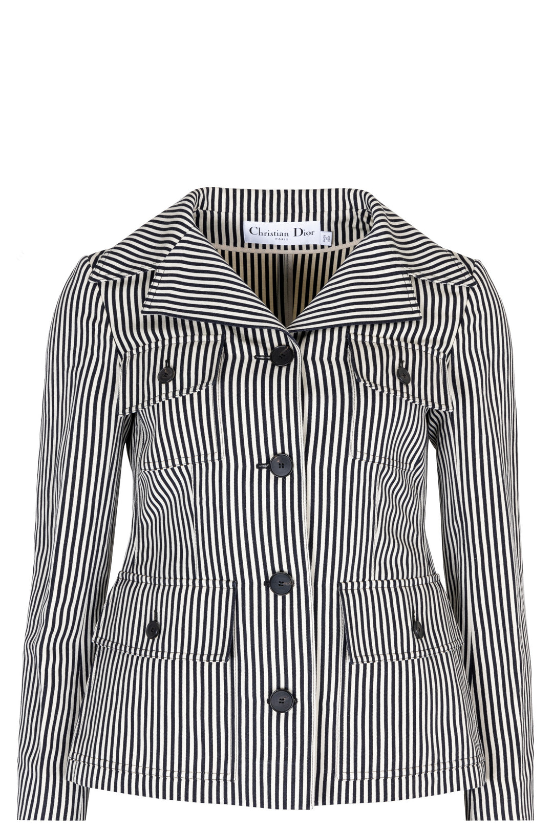 CHRISTIAN DIOR Jacket Striped Black White