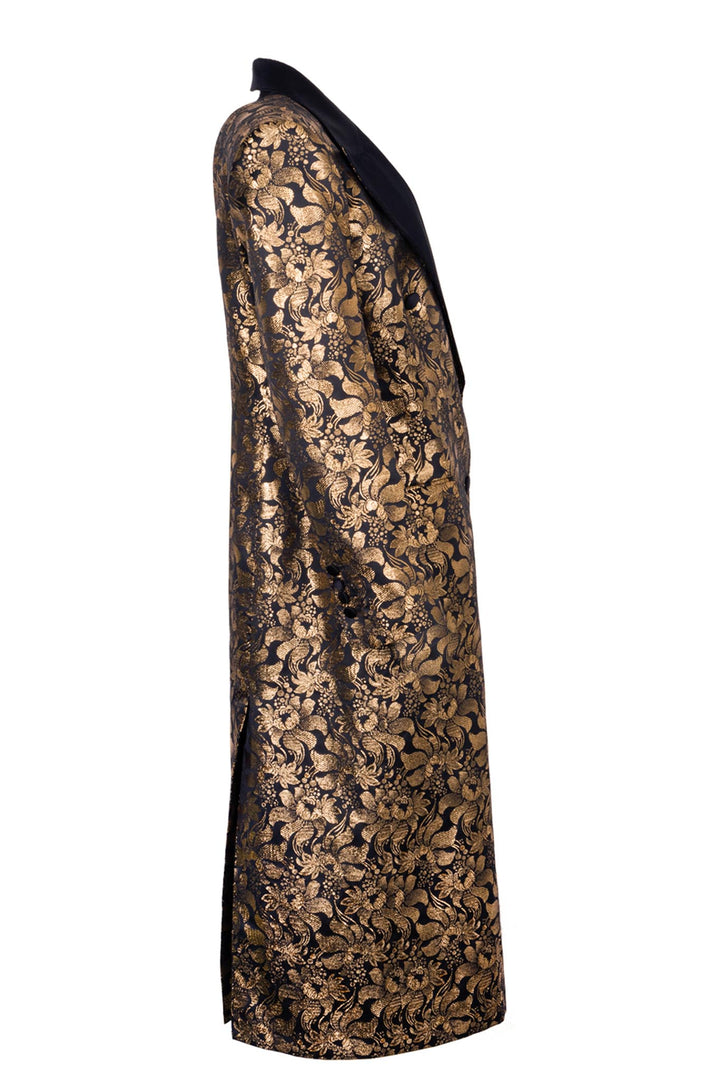 DOLCE&GABBANA Brocade Coat Black Gold