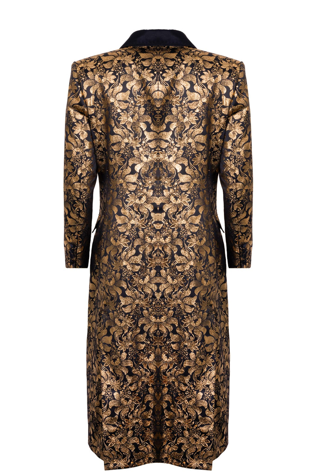 DOLCE&GABBANA Brocade Coat Black Gold