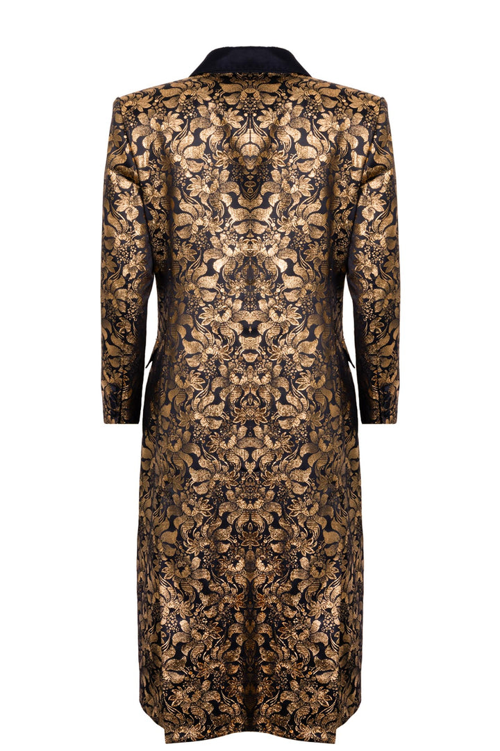 DOLCE&GABBANA Brocade Coat Black Gold