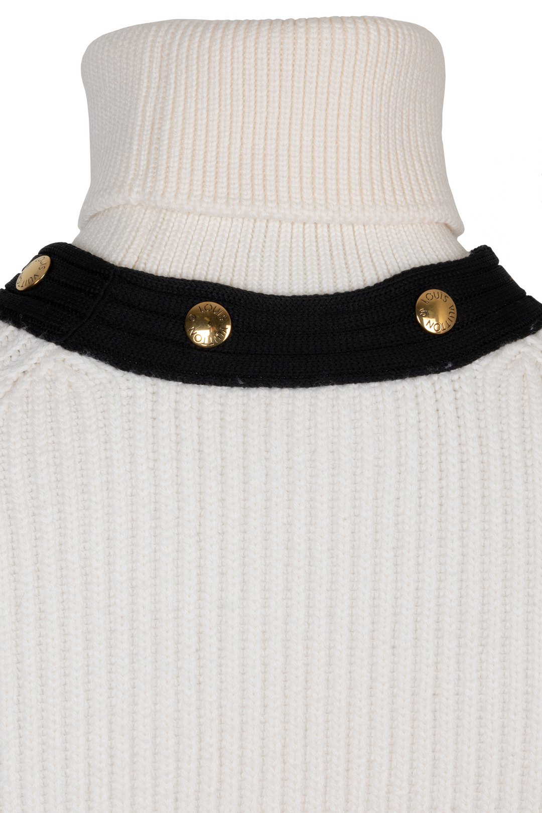 LOUIS VUITTON Knit Wool Ivory Black