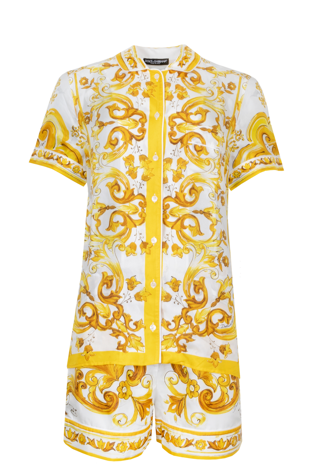 DOLCE&GABBANA Two Piece Silk White Yellow