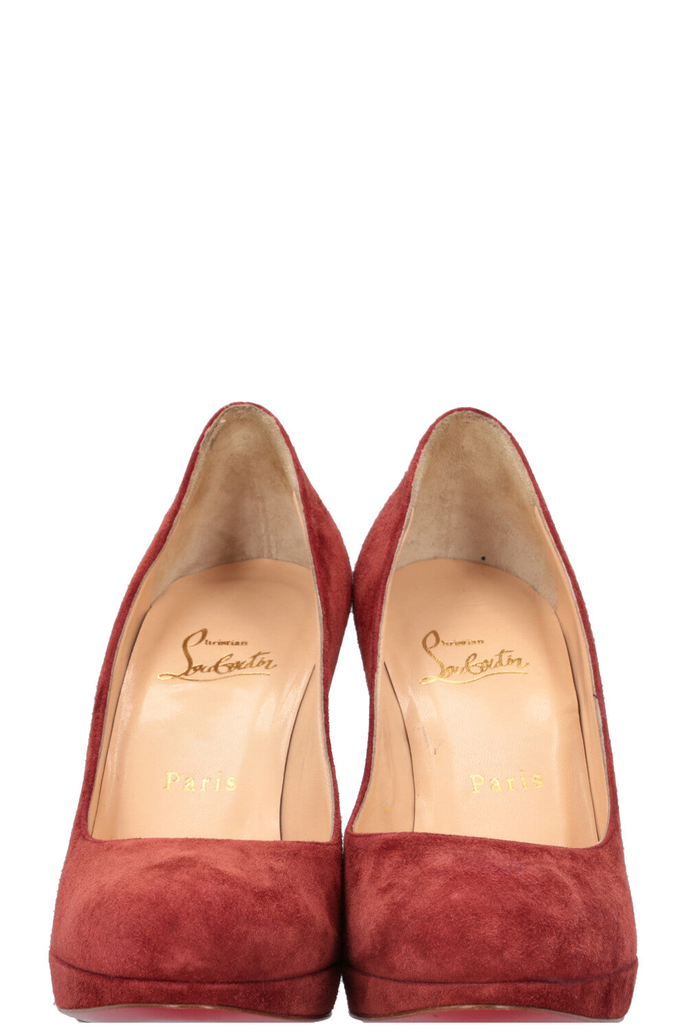 CHRISTIAN LOUBOUTIN The New Simple Pump Heels Suede Red