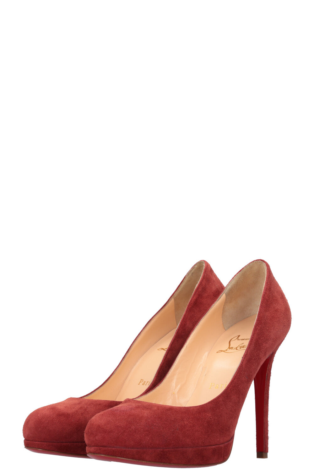 CHRISTIAN LOUBOUTIN The New Simple Pump Heels Suede Red