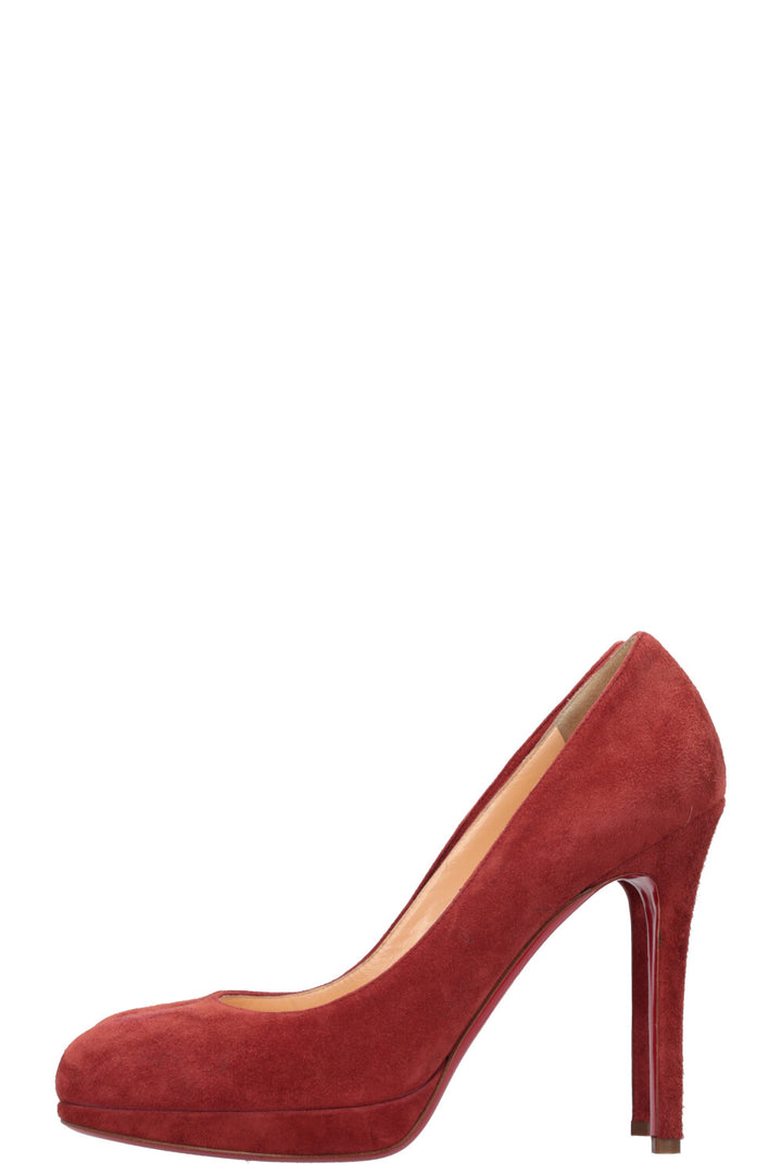 CHRISTIAN LOUBOUTIN The New Simple Pump Heels Suede Red