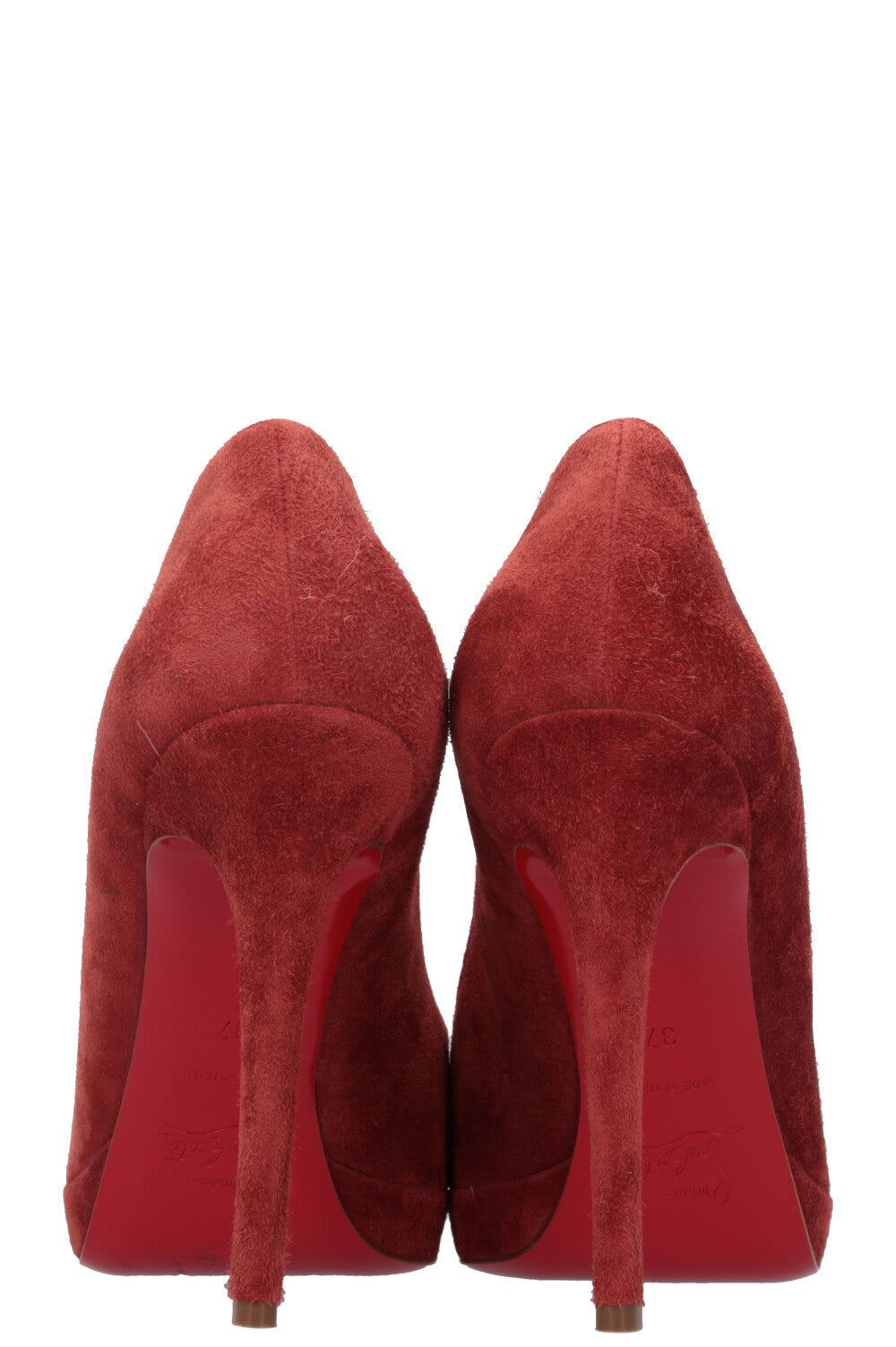 CHRISTIAN LOUBOUTIN The New Simple Pump Heels Suede Red