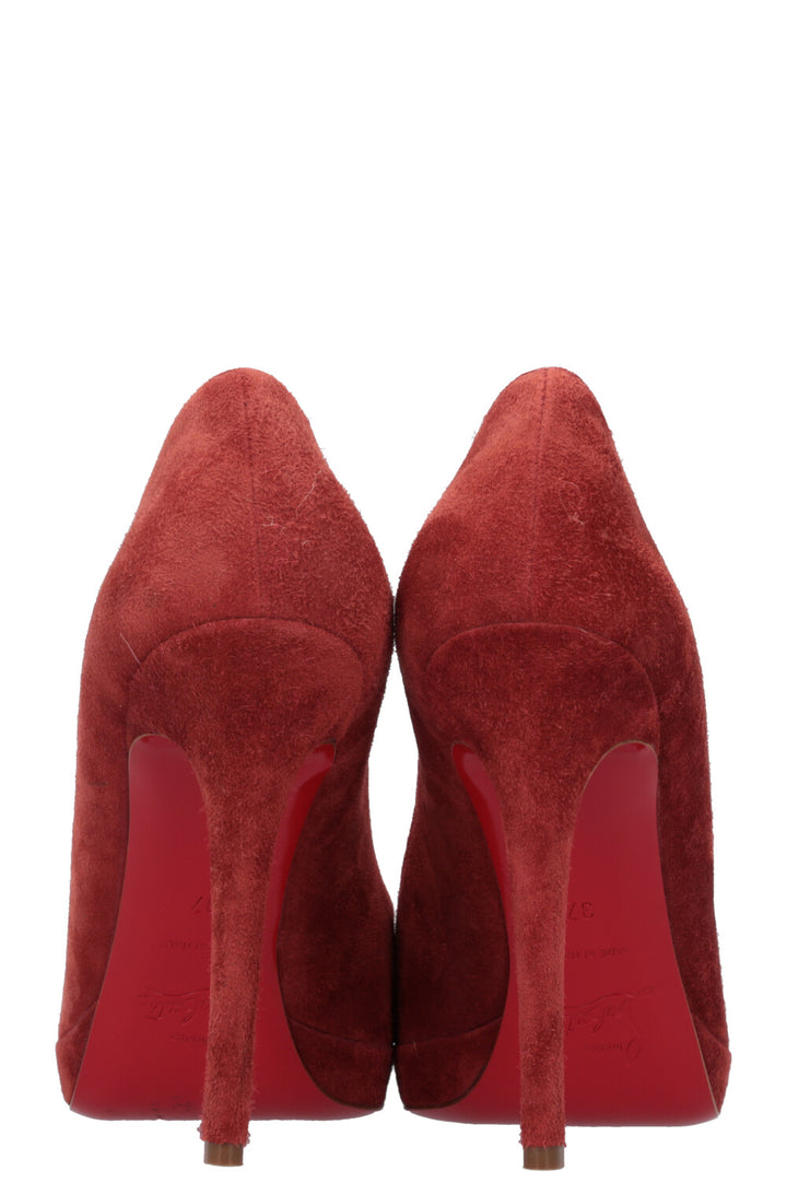 CHRISTIAN LOUBOUTIN The New Simple Pump Heels Suede Red