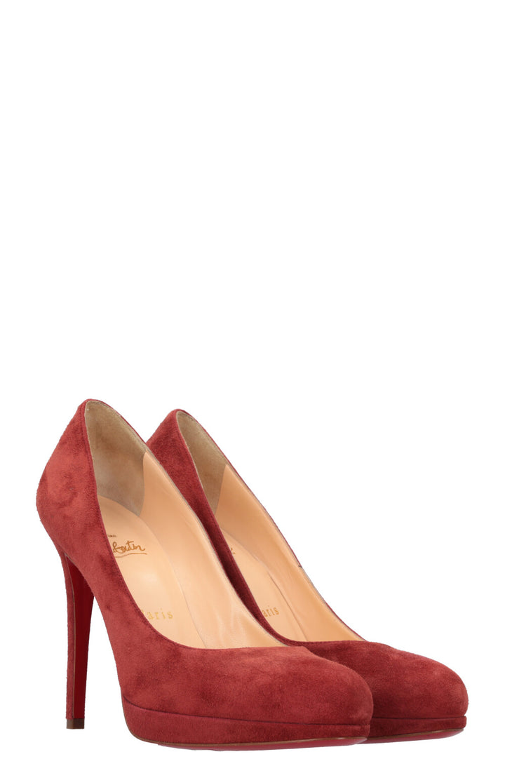 CHRISTIAN LOUBOUTIN The New Simple Pump Heels Suede Red