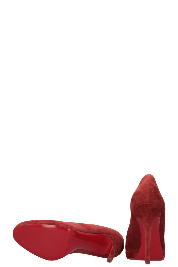 CHRISTIAN LOUBOUTIN The New Simple Pump Heels Suede Red