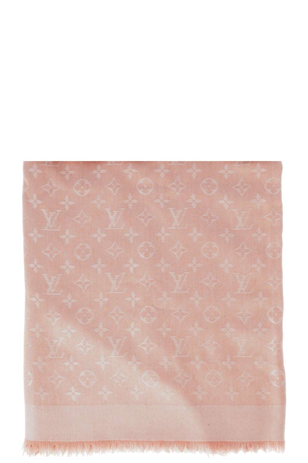 LOUIS VUITTON Scarf Silk Wool MNG Pink