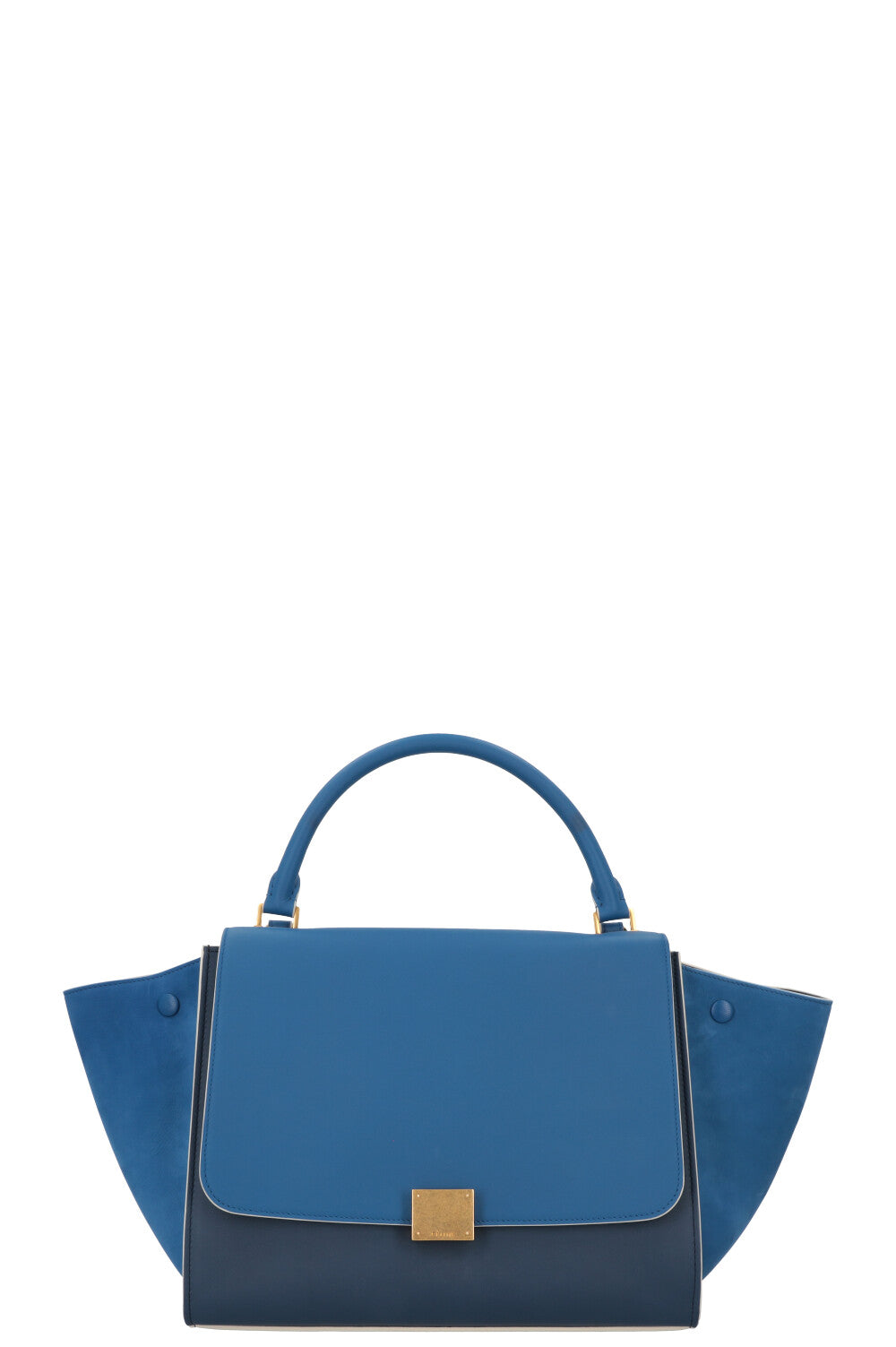 CÉLINE Bicolor Trapeze Bag Medium Blue