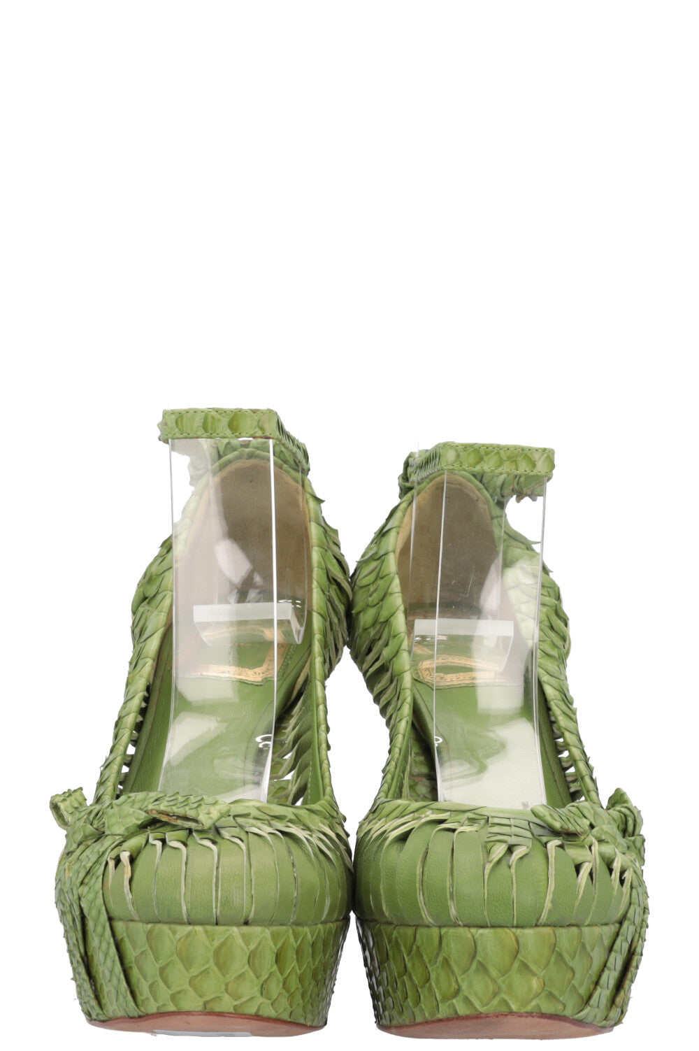 CHRISTIAN DIOR Escarpins Python Vert