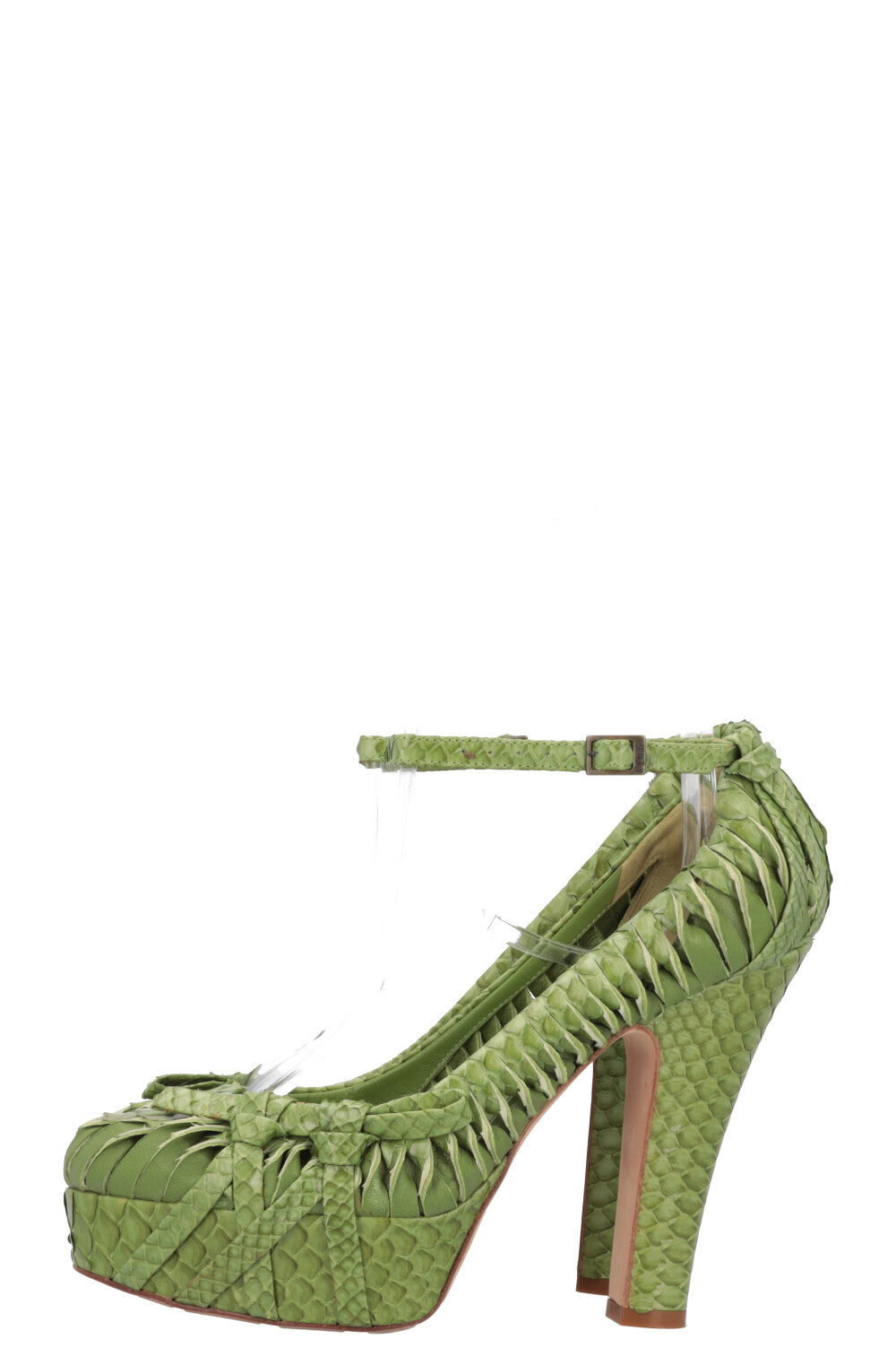 CHRISTIAN DIOR Escarpins Python Vert