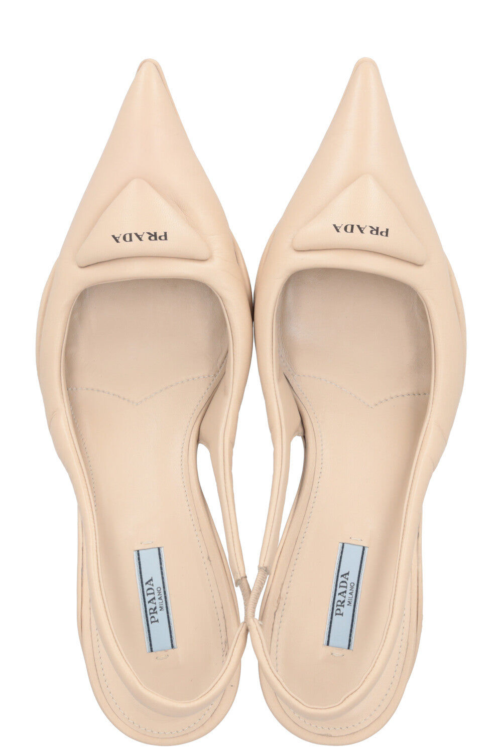 PRADA Talons Rembourrés Cuir Beige