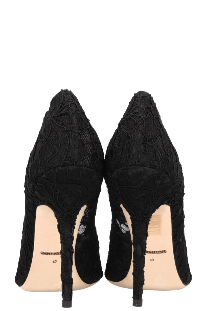 DOLCE&GABBANA Lace Heels Black