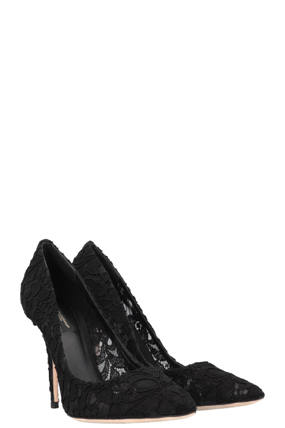 DOLCE&GABBANA Lace Heels Black