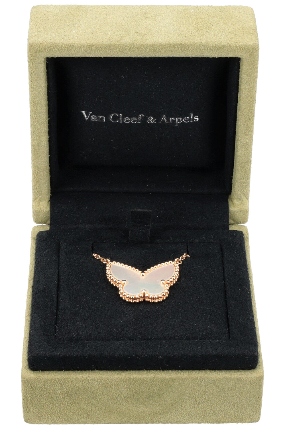 VAN CLEEF &amp; ARPELS Pendentif Papillon Lucky Alhambra Or 18 Carats Nacre