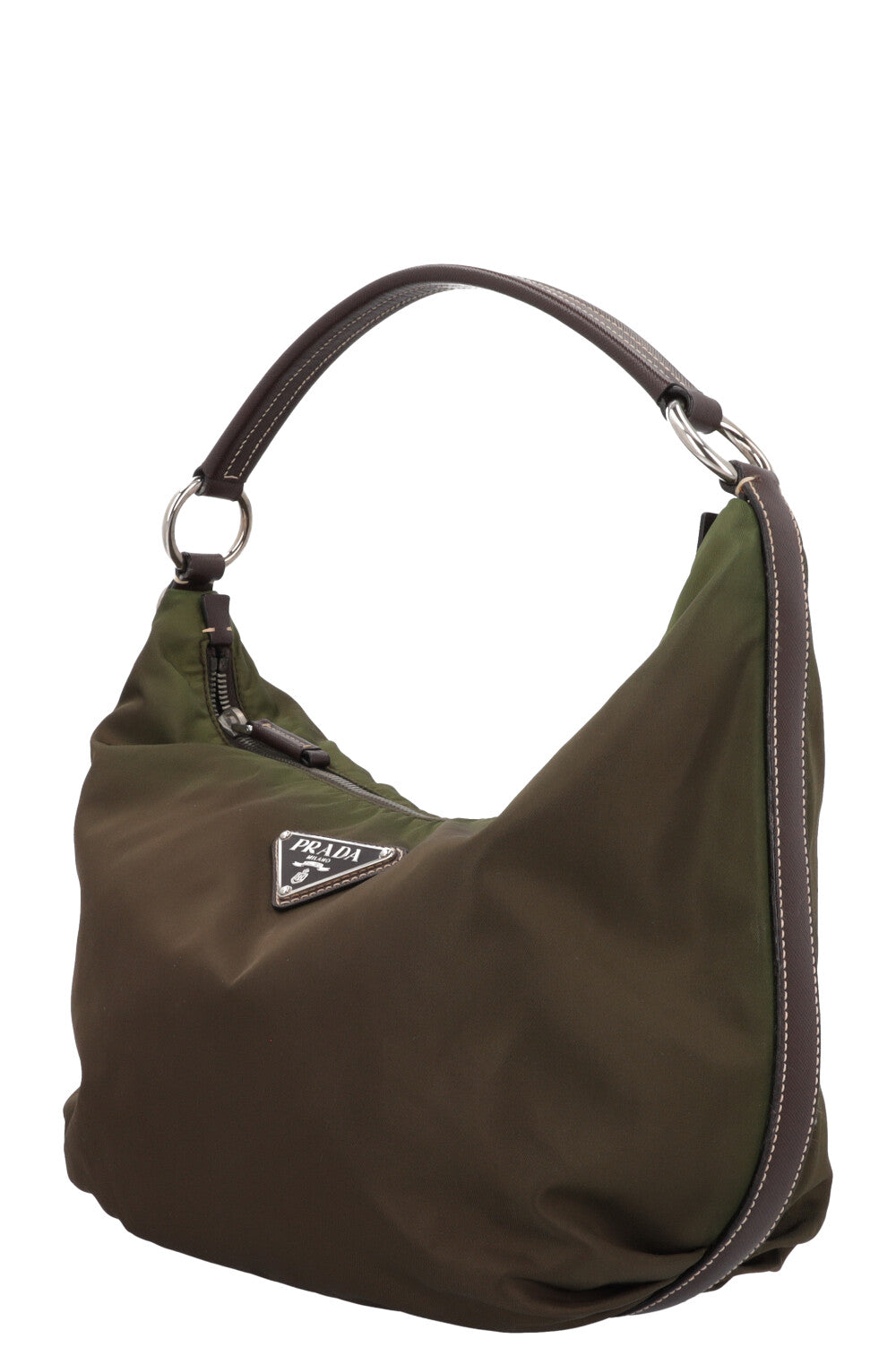 PRADA Hobo Bag Green Nylon