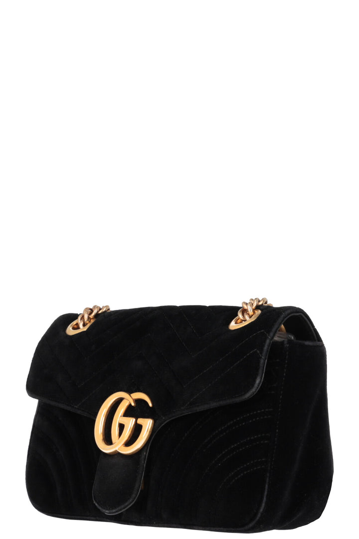 GUCCI Marmont Small Bag Velvet Black