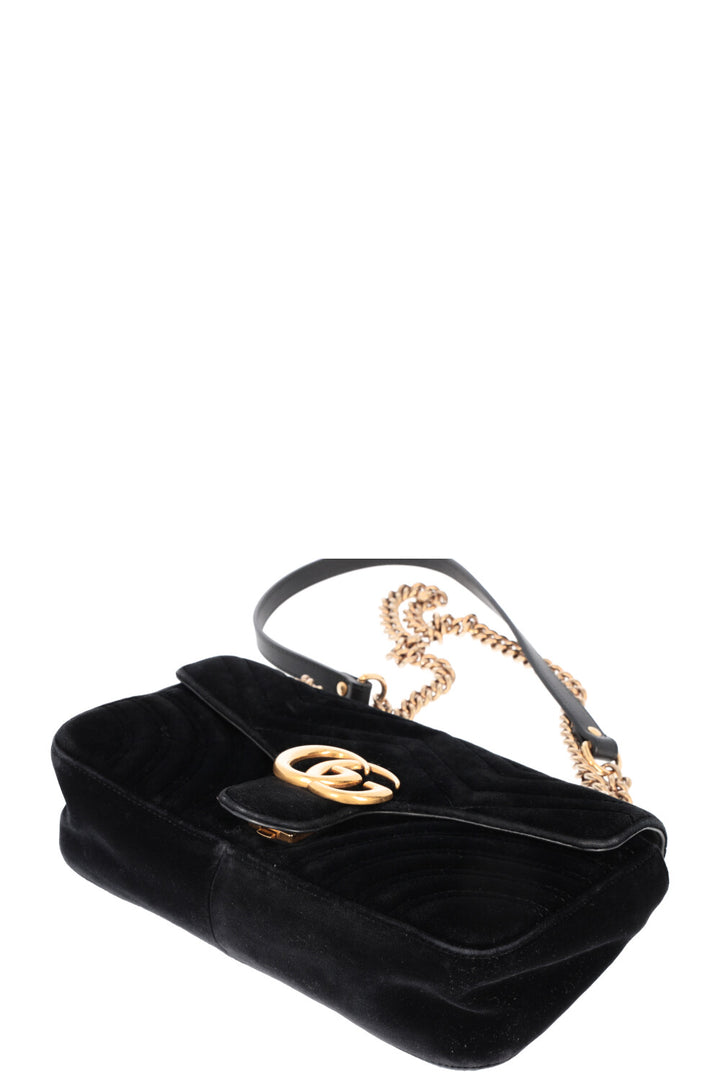 GUCCI Marmont Petit Sac Velours Noir