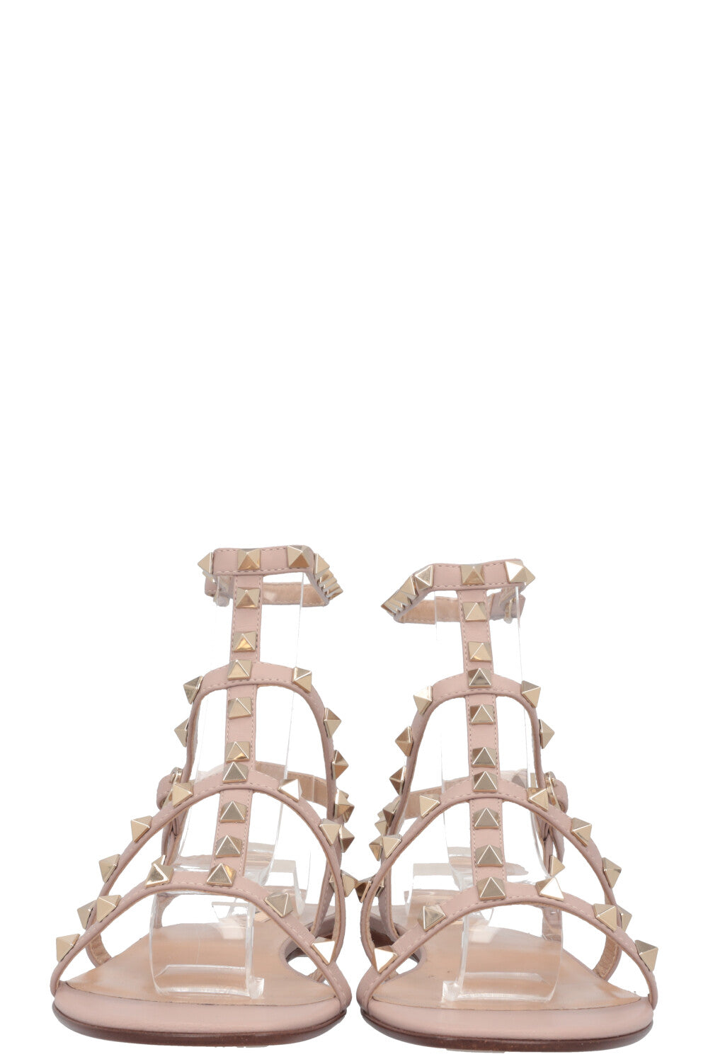 VALENTINO Ballerines Rockstud Cuir Beige