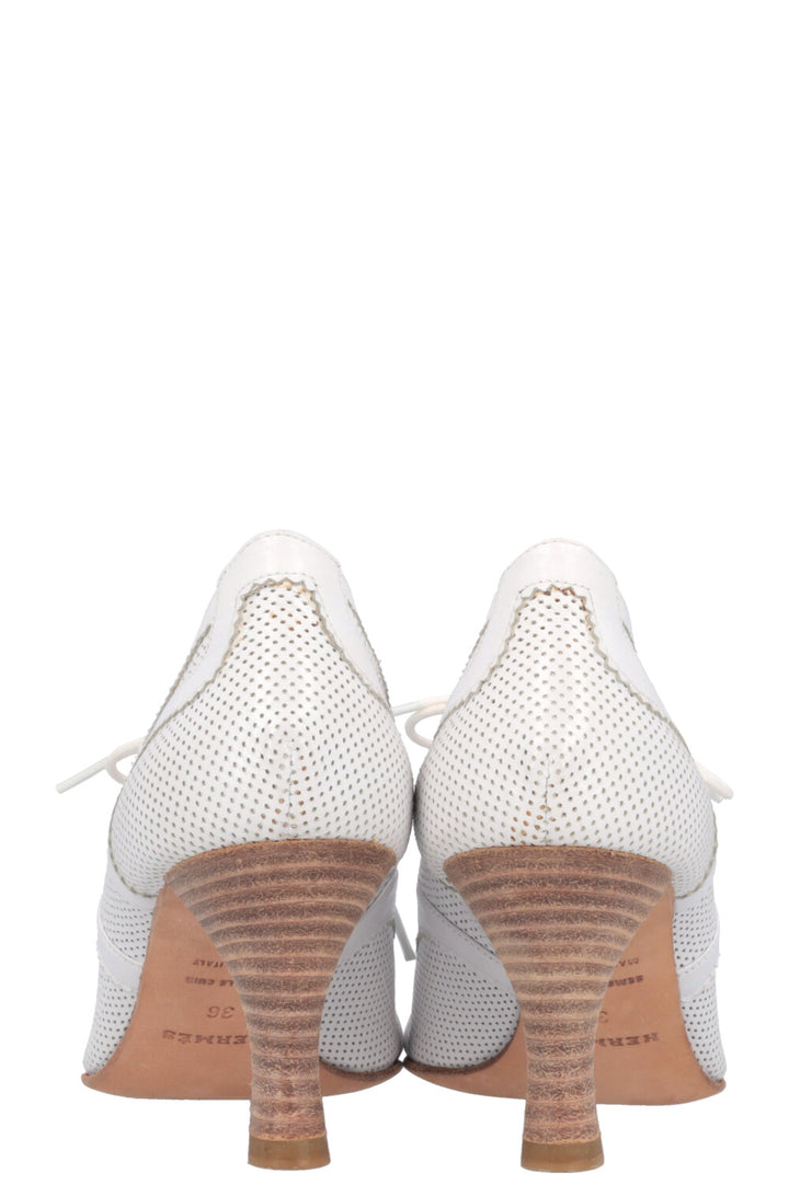 HERMÈS Escarpins Cuir Blanc