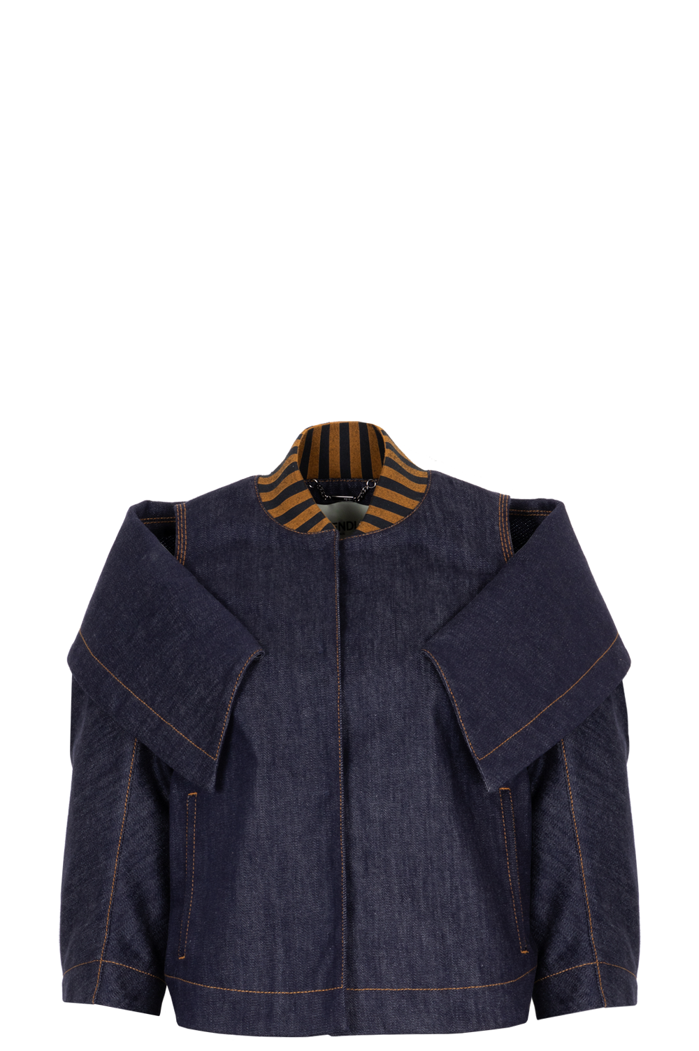 FENDI Shoulder Cut Out Denim Jacket