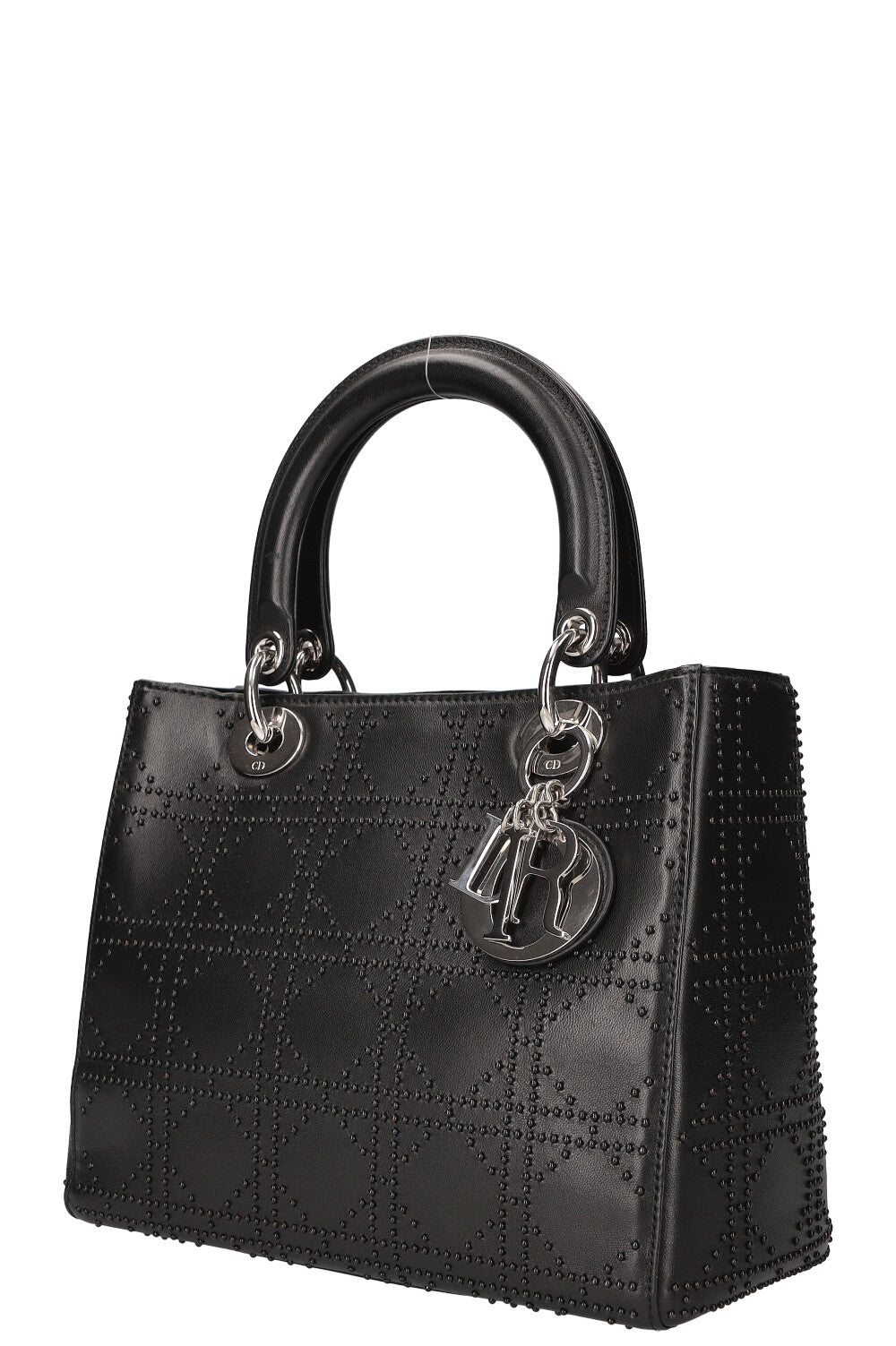 Lady dior black studded sale