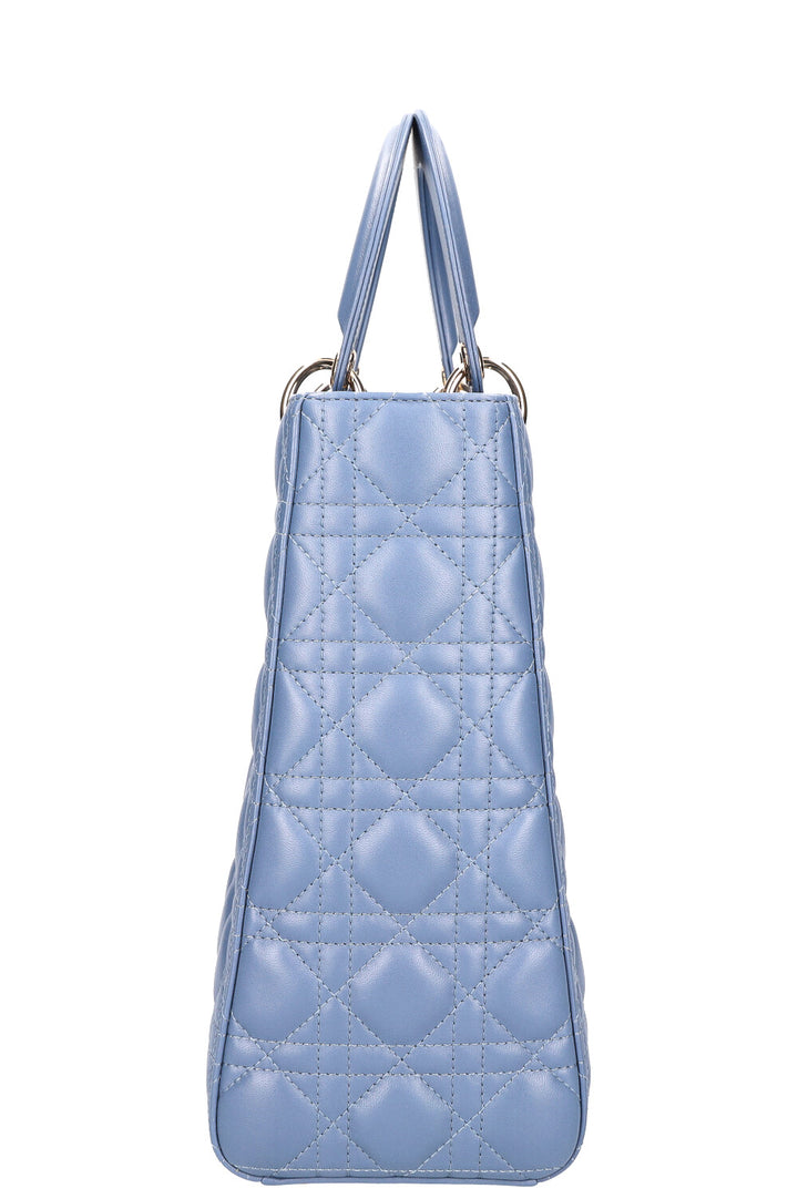 CHRISTIAN DIOR Large Lady Dior Bag Blue