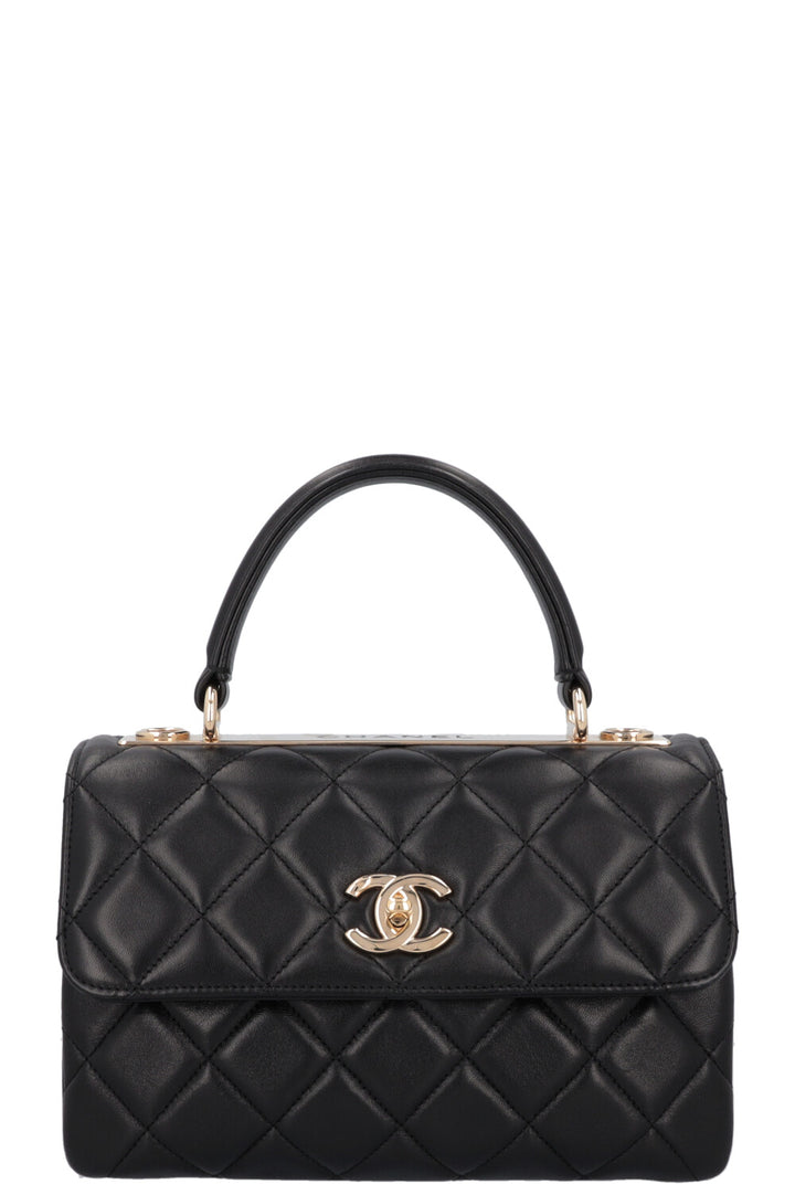 CHANEL Diamond Quilted Trendy Crossbody Bag Black