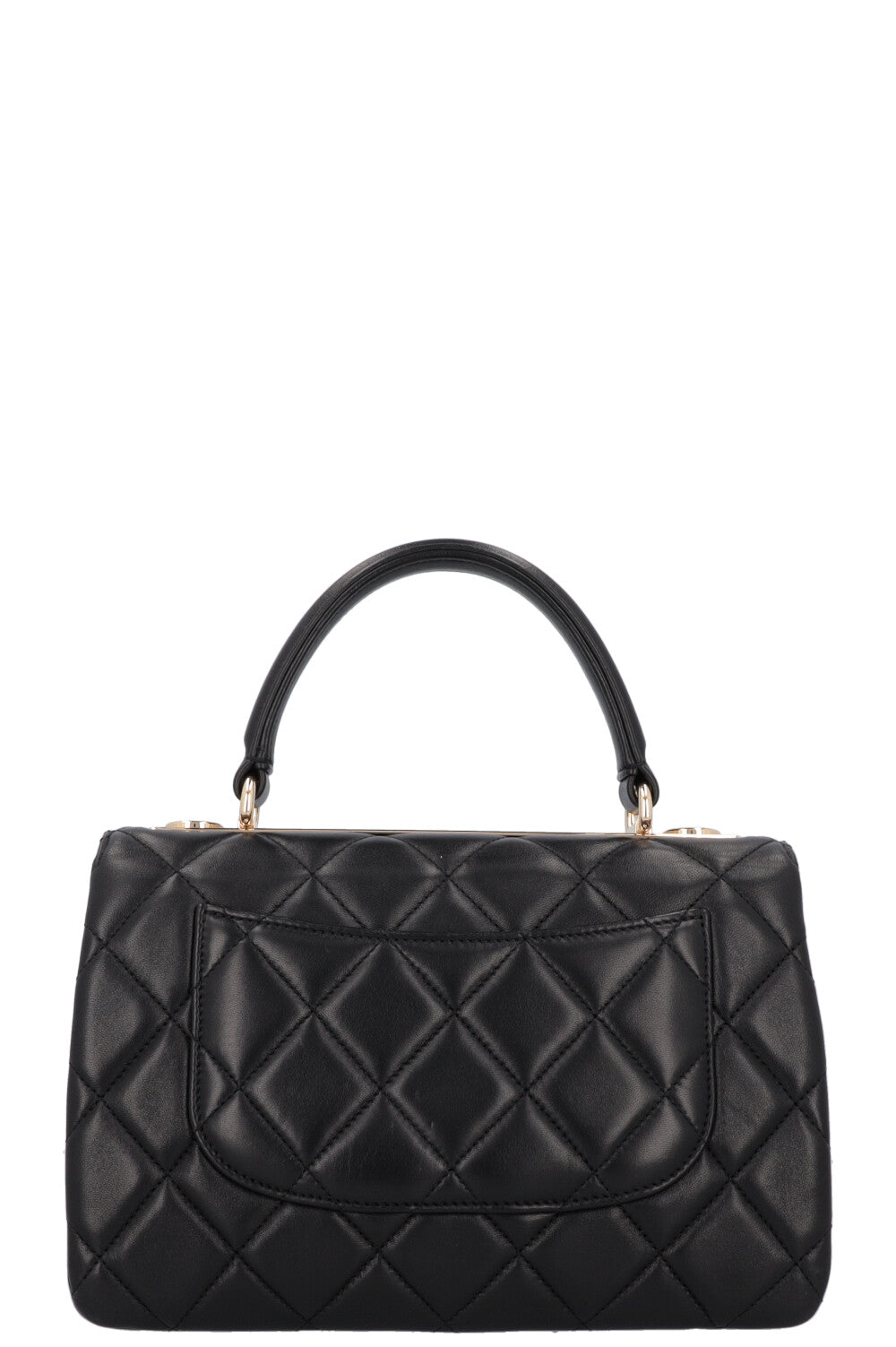 CHANEL Diamond Quilted Trendy Crossbody Bag Black