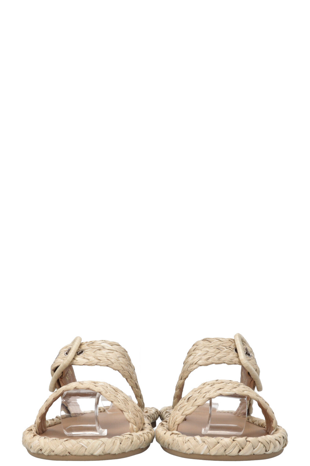 CHRISTIAN DIOR Braided Raffia Flats