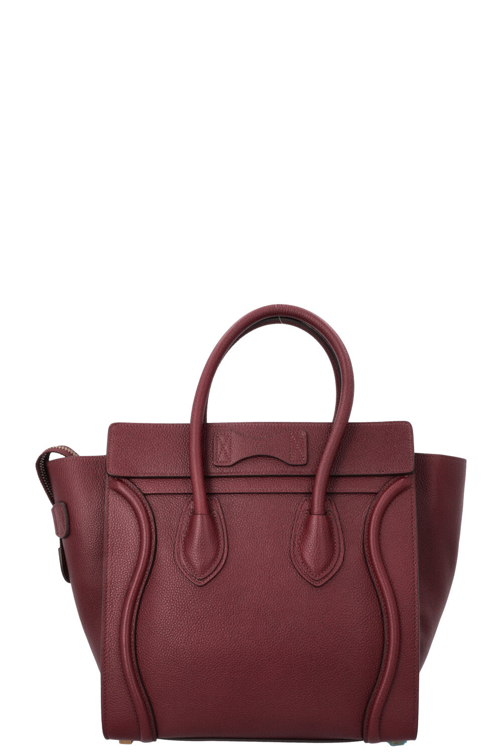 CELINE Micro Luggage Leather Burgundy