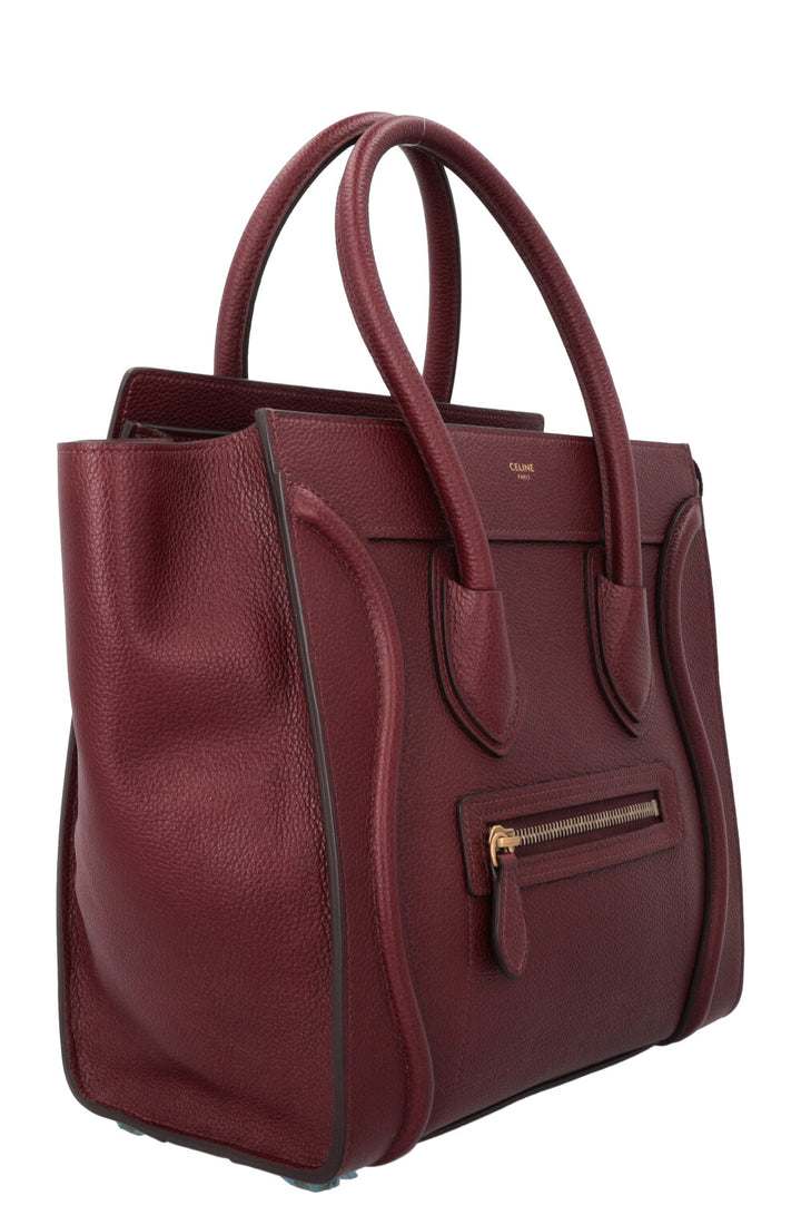 CELINE Micro Luggage Leather Burgundy