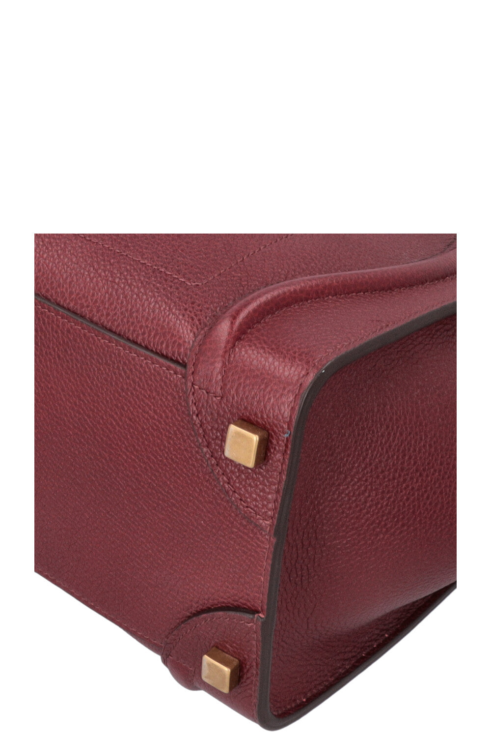 CELINE Micro Luggage Leather Burgundy