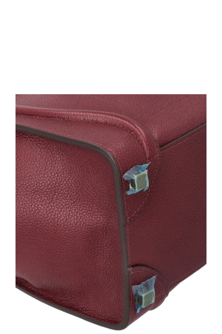 CELINE Micro Luggage Leather Burgundy